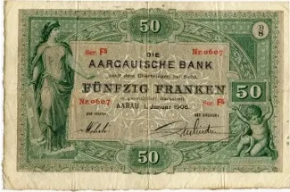 Aargau 50 Francs, 1890-1906