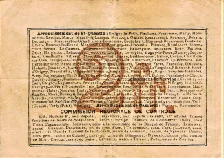 French notgeld 2 Francs, 1916 reverse
