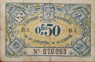 French notgeld 50 Centimes, 1925 image