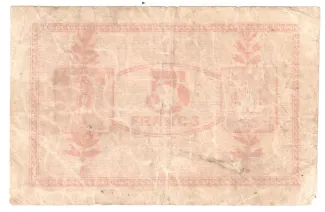 French notgeld 5 Francs, 1917 reverse