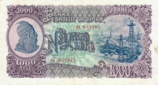 Albania 1.000 Lekë, 1949-1957 - Issued note (without wtm) obverse