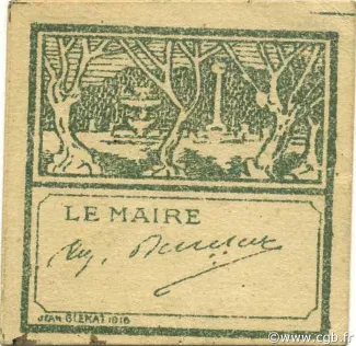 Alger, Department of 10 Centimes, 1916 reverse