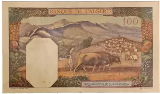 Algeria 100 Francs, 1942-1945 reverse