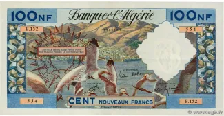 Algeria 100 Nouveaux, 1959-1961 obverse
