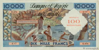Algeria 100 Nouveaux, 1958 obverse
