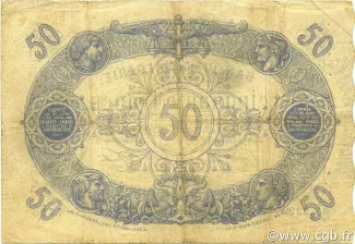 Algeria 50 Francs, 1903-1910 reverse
