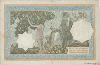 Algeria 50 Francs, 1920-1937 reverse