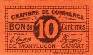 French notgeld 10 Centimes,  image