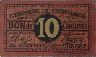 French notgeld 10 Centimes, 1918 image