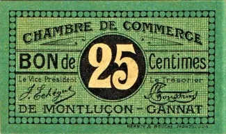 French notgeld 25 Centimes,  image
