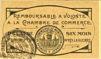 French notgeld 25 Centimes, reverse
