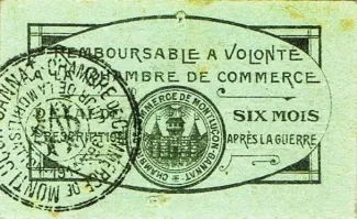 French notgeld 25 Centimes, reverse
