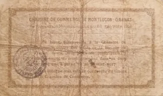 French notgeld 2 Francs, 1917 reverse