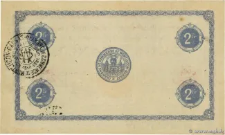 French notgeld 2 Francs, 1921 reverse