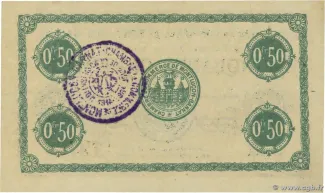 French notgeld 50 Centimes, 1918 reverse