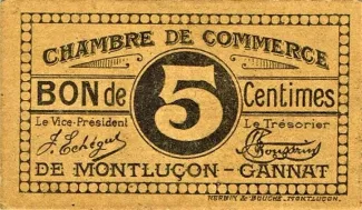 French notgeld 5 Centimes,  image