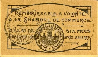 French notgeld 5 Centimes, reverse