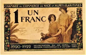 French notgeld 1 Franc, 1920 image