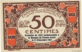 French notgeld 50 Centimes, 1917 reverse