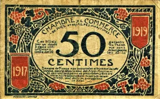 French notgeld 50 Centimes, 1917 reverse