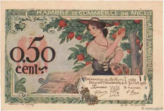 French notgeld 50 Centimes, 1920 image
