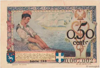 French notgeld 50 Centimes, 1920 reverse