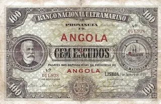 Angola 100 Escudos, 1921 image