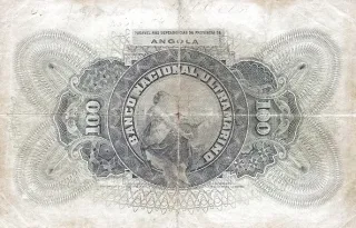 Angola 100 Escudos, 1921 reverse