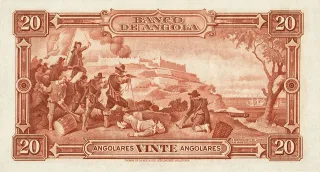 Angola 20 Angolares, 1944 reverse