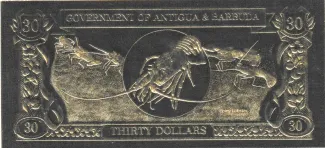 Antigua and Barbuda 30 Dollars, 1981 reverse