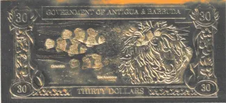 Antigua and Barbuda 30 Dollars, 1981 reverse