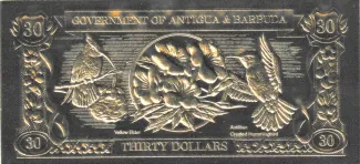 Antigua and Barbuda 30 Dollars, 1981 reverse