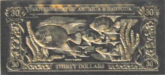 Antigua and Barbuda 30 Dollars, 1981 reverse