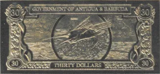 Antigua and Barbuda 30 Dollars, 1981 reverse