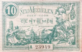 Antwerp, Province of 10 Centimes, 1917 reverse