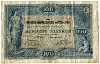 Appenzell 100 Francs, 1901 image