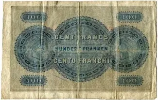 Appenzell 100 Francs, 1901 reverse