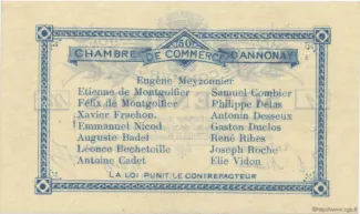 French notgeld 50 Centimes, 1914 reverse
