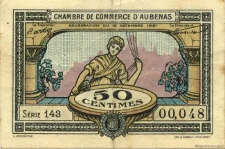 French notgeld 50 Centimes, 1921 image
