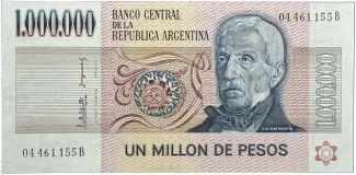 Argentina 1.000.000 Pesos, 1982 image