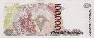Argentina 100.000 Australes, 1990-1991 reverse