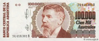 Argentina 100.000 Australes, 1991 image