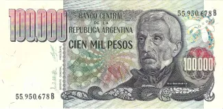 Argentina 100.000 Pesos, 1980 image