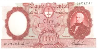 Argentina 10.000 Pesos, 1967 image