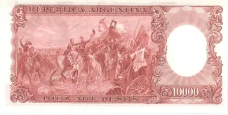 Argentina 10.000 Pesos, 1961-1969 reverse