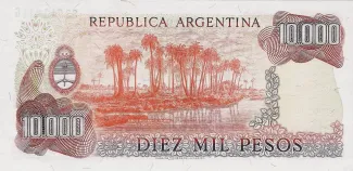 Argentina 10.000 Pesos, 1976-1983 reverse