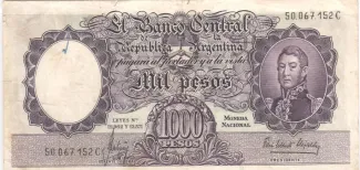 Argentina 1.000 Pesos, 1965 image