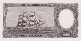 Argentina 1.000 Pesos, 1966-1969 reverse