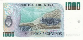 Argentina 1.000 Pesos, 1983-1985 reverse