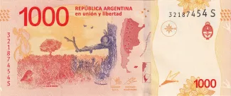Argentina 1.000 Pesos, 2017-2022 reverse